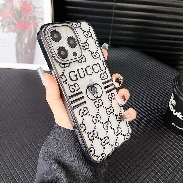 gucci風 アイフォン 15 プロスマホケース ブランドロゴ