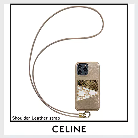 斜めがけceline セリーヌ ストラップ付き iphone16スマホケース